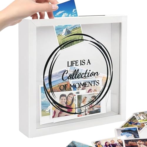 Afurl Adventure Archive Box, 20×20cm 3D Bilderrahmen, Reise Abenteuer Archivbox, Reisebox für Erinnerungen, Tickets Shadow Box mit Slot, Reise Box von Afurl