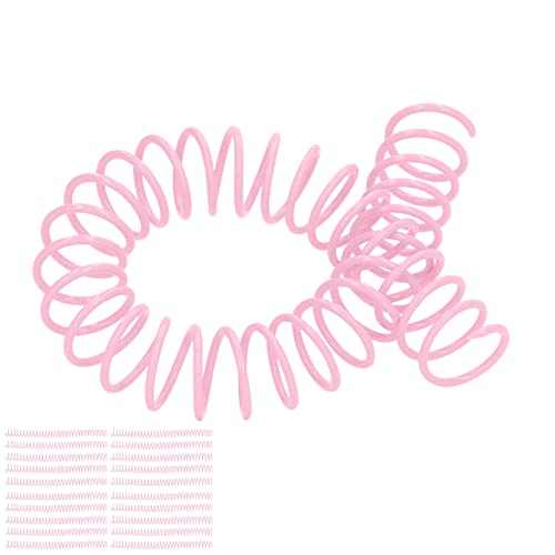 20 Stück Kunststoff-Spiralbindespulen, Bindespiralen, schwarze Bindespulen, Letter-Format, Kunststoff-Spiralbindung, 19 mm, 3/4 Zoll ID, 30 Löcher, Spiralen für A4- und (pink) von Agatige