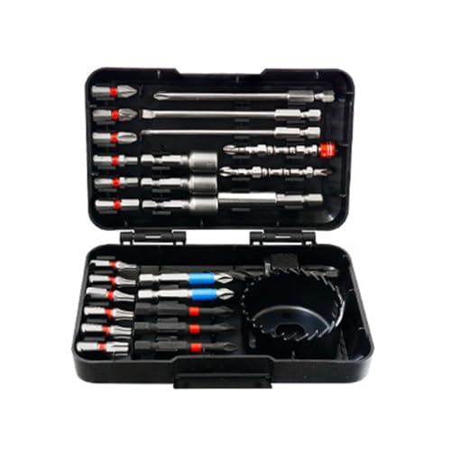 39 -PC -Bohrmaschine Bit eingestellt, Impact -Treiber -Bits und Schraubendreherbits für Schrauben Fahren und Holzmetallzement -Bohrungen mit Lagerhülle für die Reparatur von (27 PCs) von Agatige