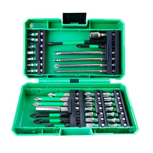 39 -PC -Bohrmaschine Bit eingestellt, Impact -Treiber -Bits und Schraubendreherbits für Schrauben Fahren und Holzmetallzement -Bohrungen mit Lagerhülle für die Reparatur von (35 PCs) von Agatige