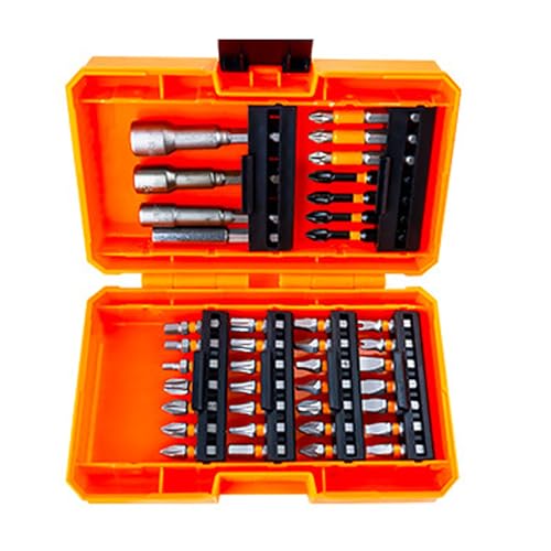 39 -PC -Bohrmaschine Bit eingestellt, Impact -Treiber -Bits und Schraubendreherbits für Schrauben Fahren und Holzmetallzement -Bohrungen mit Lagerhülle für die Reparatur von (39 PCs) von Agatige