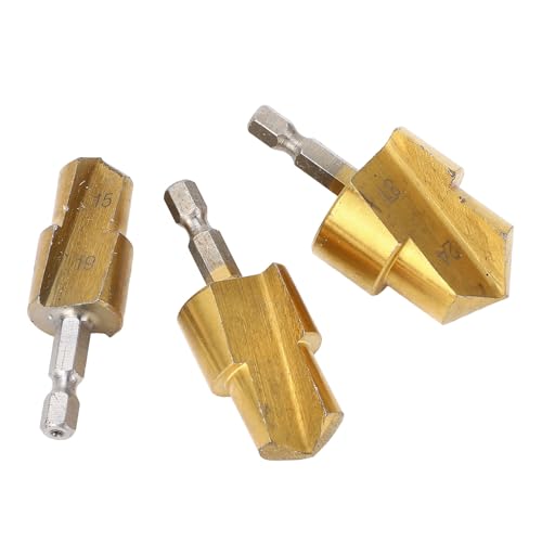 3pcs Rohr -Reisbit Bit, PPR Rohr Reamer Bits PVC Rohranpassung Expander Stiefmaschinenbohrbit HEX SEX SHANK 19mm 24 mm 31 mm zum Ausbau von Löchern in PPR PVC -Kunststoffrohren von Agatige