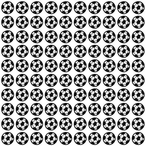 Agatige Fußball-Stickerei-Patches, 100 Stück 3 cm Fußball-Stickerei-Patches DIY Kleidung Dekoration Fußball-Stoff-Aufkleber von Agatige