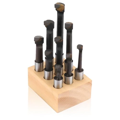 Bohrstahl für Ausdrehkopf, CNC-Drehmaschine Bohrstange, Schaftbohrstange, 9-teiliges 12-mm-F1-Schaft-Set, Hartmetall-bestückte Stangen, Indexierbare Bohrstange Zum Drehen von Innenlöchern von Agatige