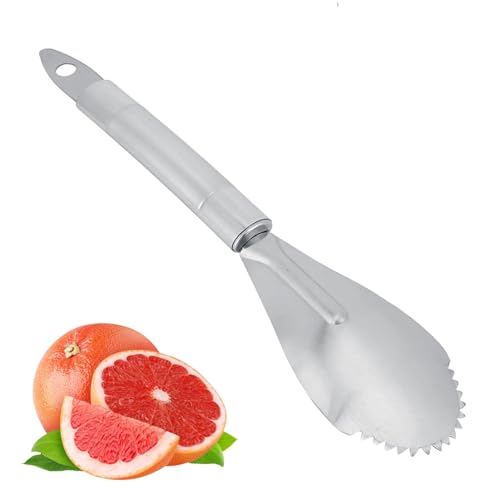 Grapefruitmesser, Edelstahl Wohlfühl-Obstschäler Grapefruitschäler Grapefruitlöffel Obstschäler Schälen Küchenhelfer Zubehör für Zitrusfrüchte, Kiwisalate, Desserts von Agatige