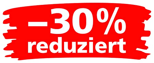 Aufkleber -20-30 -50-60% reduziert 48 x 20 cm für Sale und Rabattaktionen, Ideal für Modegeschäft, Boutique (-30%) von Agentur Werner Kuhlins