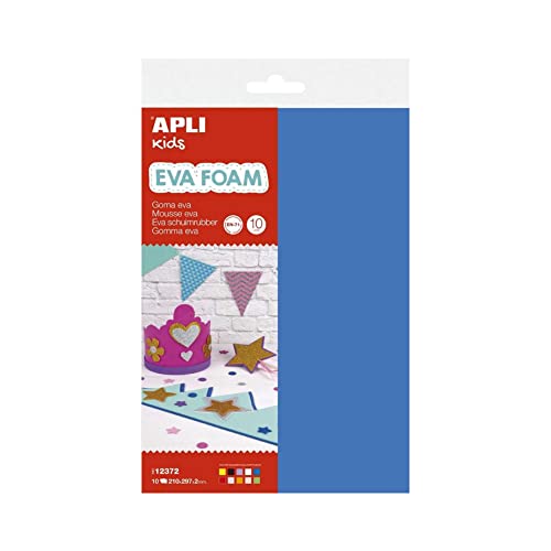 agipa 12372 Moosgummi, 300 x 200 mm, Inhalt: 10 Blatt, verschieden von APLI Kids