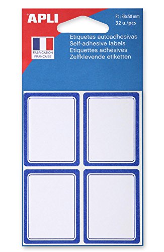 agipa Buchetiketten, blau, 38 x 50 mm, blanko 3270241119619 von Agipa