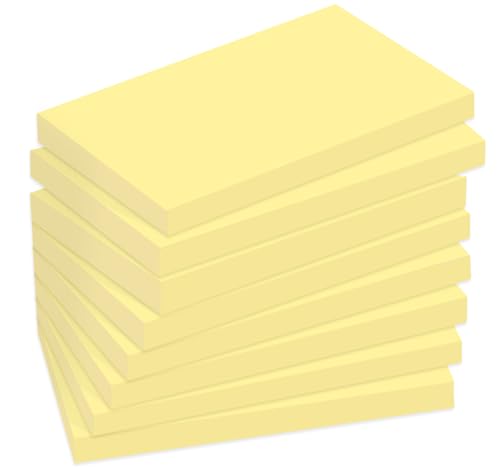 Agoer 1200pcs Haftnotizen Gelb - 76x127mm Klebezettel Groß Selbstklebende Notizzettel Sticky Notes zum Beschriften, Wiederaufklebbar Haftnotiz für Schule Zuhause, Büro - Back To School von Agoer