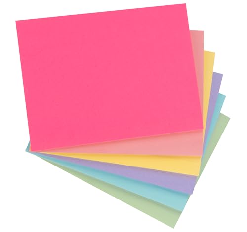 Agoer 6 Pack Haftnotizen Groß, XXL Selbstklebende Klebezettel 203 x 152mm Sticky Notes Pastell, Groß Notizzettel zum Erinnerung/Checkliste für Büro, Studie, Hause (50 Blatt pro Block) von Agoer