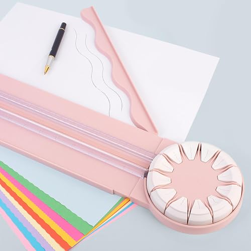 Papierschneider | Schneidemaschine Papier | Bastelpapierschneider | 12-in-1 Schnittlinienführung Und Seitenlineal | Schneidwerkzeug Für Fotokarten, Geschenkverpackungen, Scrapbooking von Ahuuen