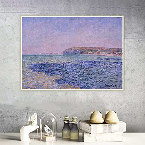 3. Schatten auf dem Meer. Die Klippen bei Pourville》 von Claude Monet DIY Diamond Painting Kits für Erwachsene, 5D Full Round Drill Diamond Painting Kit Stickerei Kunst Home Decor von AiEiIiOiUi