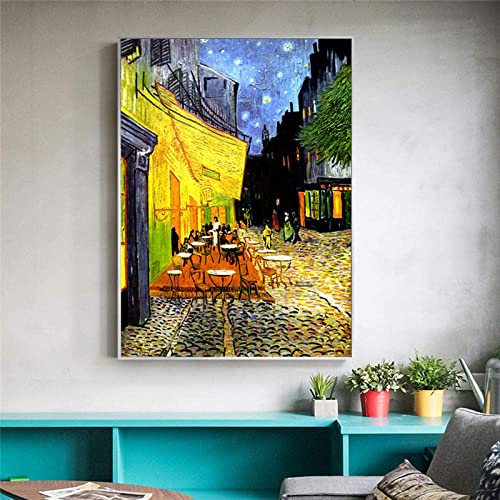 Cafe Terrace at Night Painting by Vincent Van Gogh Diamond Painting Kits for Adults Diamond Art 5D Crystal Diamonds Art with Accessories Tools, Picture DIY Art Craft for Home Decor Gift von AiEiIiOiUi