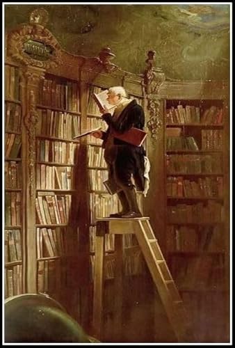 The Book Worm Painting by Carl Spitzweg DIY Diamond Painting Kits for Adults 5D Full Round Drill Diamond Painting Kit Embroidery Arts Home Decor von AiEiIiOiUi