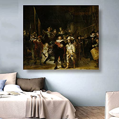 The Night Watch von Rembrandt Diamond Painting Kits für Erwachsene Diamond Art 5D Malen mit Diamanten DIY Malen nach Zahlen Geburtstagsgeschenke von AiEiIiOiUi