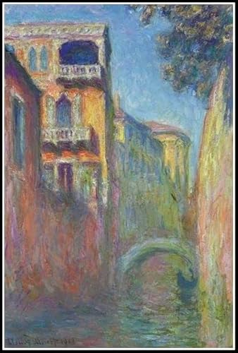 Venedig Rio De Santa Salute Painting von Claude Monet Diamond Painting Kits für Erwachsene, 5D Kristall Diamanten Kunst mit Zubehör Werkzeuge, Bild DIY Kunst Handwerk für Heimdekoration Geschenk von AiEiIiOiUi