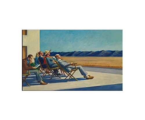 AiLai Edward Hopper-People In The Sun 1960 Leinwand Wandkunst Poster Home Decor(60x90cm 24"x35",Ungerahmt) von AiLai