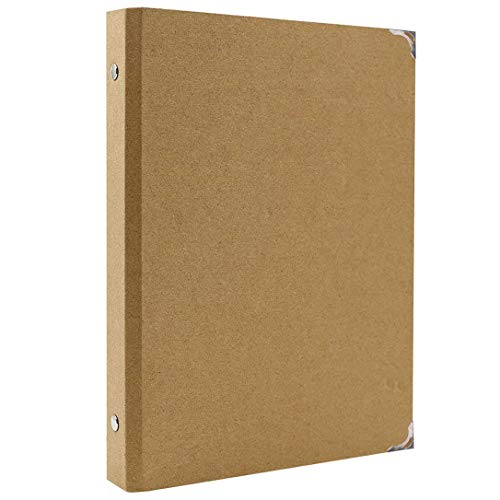 AiYoYo A5 Ringbuch 6 Ringen Ringordner Ordner Kraftpapier Einband Aktenordner Für Hinzufügen Prospekthülle Scrapbooking Papiers lose Blätter für Schule Büro (235*175mm) von AiYoYo