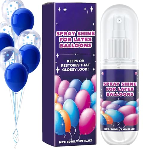 Aibyks Ballon-Glühspray,Ballon-Aufheller-Spray,Balloon Glow Aufhellerspray | 50-ml-Düsendesign, kein Tropfen, schnell trocknendes, langanhaltendes Glanzspray für Dekorationspartys, Veranstaltungen und von Aibyks