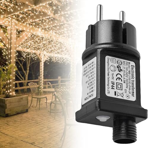 LED Netzteil, 6W 31V Netzteil Adapter mit Speicherfunktion und Timer 8 Modi LED Transformator Treiber IP44 Stecker Ersatz-Adapter Niederspannungs LED-Adapter für Weihnachtslicht Lichterkette von Aicharynic