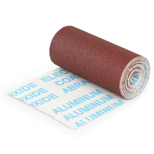 Schleifpapier Rolle 100mm x 6m Schleifpapierrollen für Handschleifer zum Schleifen von Stahl Holz Metall (Körnung 100) von Aicoimy