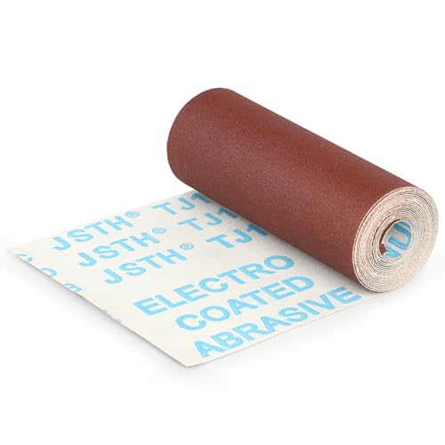 Schleifpapier Rolle Körnung 240, 115 mm x 6 m Schleifrolle zum Schleifen von Holz und Kunststoff für Handschleifer Schmirgelpapier Schleifblock Schleifpapier von Aicoimy