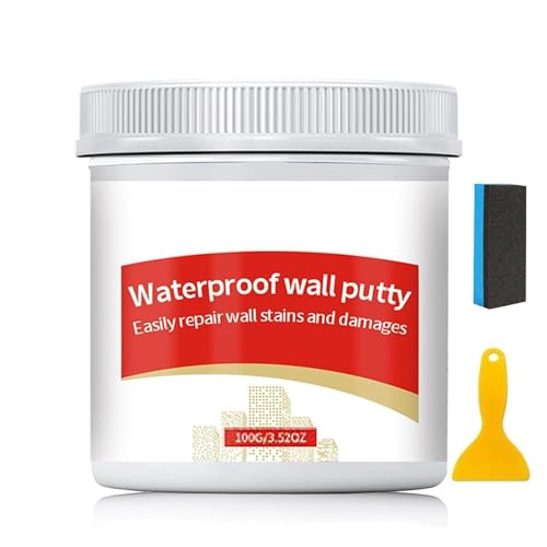 Waterproof Wall Repair Paste, Spackle Drywall Repair Kit Paint, Waterproof Wall Putty with Scraper, Quick Patching Paste Repair Holes, Wall Crack (100g) von Aicoyiu