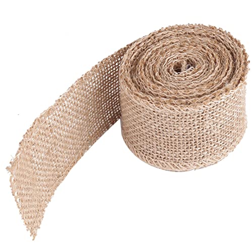 3 Arten Sackleinenrolle, Dekorativer Jute-Sackleinenstoff Zur Herstellung von Weihnachtsfeier-Ornamenten, 5 Cm Breite (Breite 5 cm, Länge 3 Meter) von Ailgely