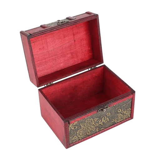 Ailgely Schmuckschatulle Organizer Case Holz Pu Schmuck Display Aufbewahrungskoffer für Schmuck Retro Europäischen Stil Tragbar (6262D-03-6262 Goldene Traube – groß) von Ailgely