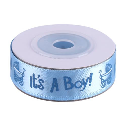 Blau-Rosa Babyparty-Taufparty-Geschenkband für Haarschleifen und Kuchendekoration, 10 Yards (Blau) von Ailgely