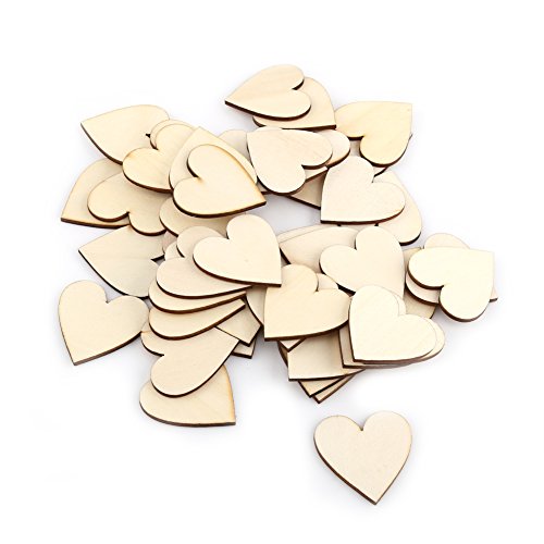 Herzformen aus Holz, 100 Stück, 10–80 Mm, Bastelverzierungen für Hochzeiten, Kunst, Scrapbooking (30mm) von Ailgely