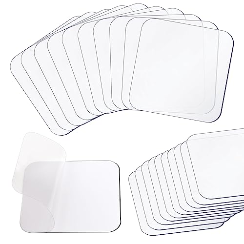 Ailvor Doppelseitiges Klebeband, 20 Stück Doppelseitige Klebepads, Spurloses Waschbares Klebeband Extra Stark, Nano Klebepads Transparent für Teppich, Fliesen, Küche (Quadratisch, 6 * 6cm) von Ailvor