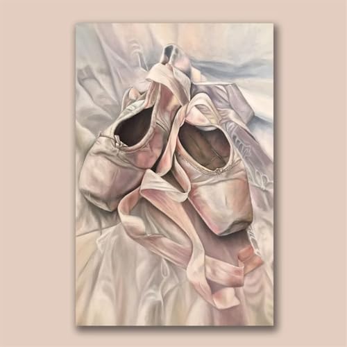 5D Diamond Painting Erwachsene,Tanzschuhe Diamant Painting Bilder Set DIY Vollbohrer Runden Diamant Cross Stickerei Malerei Kits für Home Wanddekoration - 40x60cm von Aimaor