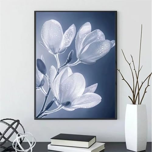 5D Diamond Painting Erwachsene,Wunderschöne Blumen Diamant Painting Bilder Set DIY Vollbohrer Runden Diamant Cross Stickerei Malerei Kits für Home Wanddekoration - 100x130cm von Aimaor