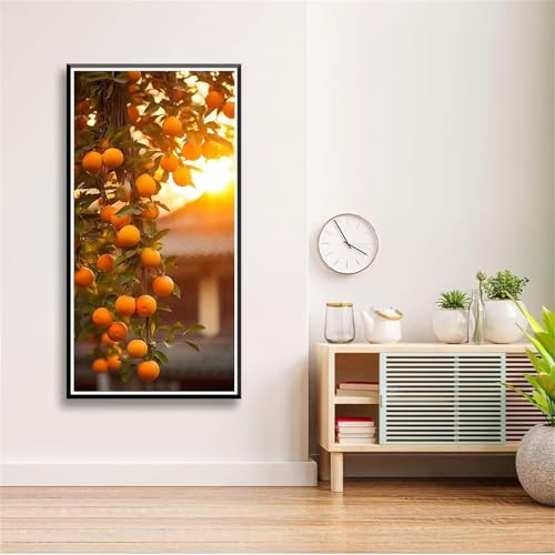 5D Diamond Painting Set für Erwachsene,Sonnenuntergangsfrucht Diamant Art DIY Full Round Drill Kunst Malerei Stickerei Set Kreuzstich Bilder,für Home Wand Dekor - 30x60cm von Aimaor