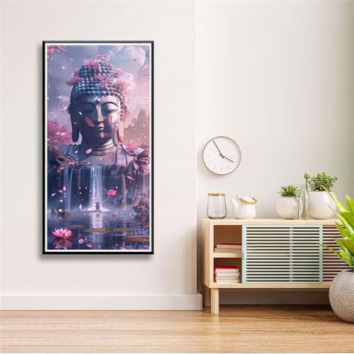 5D Diamond Painting Set für Erwachsene,Statue Wasserfall Diamant Art DIY Full Round Drill Kunst Malerei Stickerei Set Kreuzstich Bilder,für Home Wand Dekor - 50x120cm von Aimaor