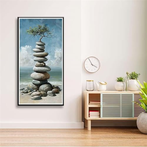 5D Diamond Painting Set für Erwachsene,Steinlandschaft Diamant Art DIY Full Round Drill Kunst Malerei Stickerei Set Kreuzstich Bilder,für Home Wand Dekor - 30x60cm von Aimaor