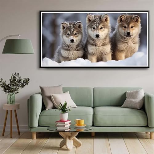 5D Diamond Painting Set für Erwachsene,Wintertiere Diamant Art DIY Full Round Drill Kunst Malerei Stickerei Set Kreuzstich Bilder,für Home Wand Dekor - 30x60cm von Aimaor