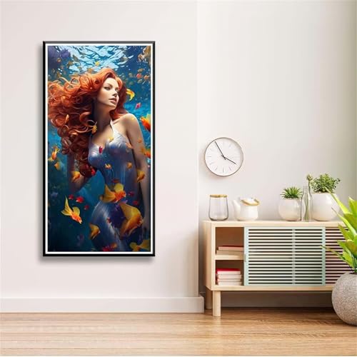 DIY Frau Ozean Diamant Painting für Erwachsene,5D Diamond Painting Bilder für Anfänger,Full Drill Gem Art Painting Kits für Home Wall Decor Geschenke - Square Drill(30x60cm) von Aimaor