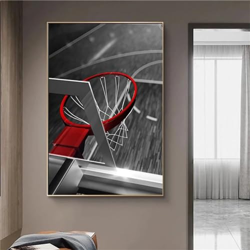 Diamond Painting Erwachsene 5D Basketball Diamant Painting Bilder Set DIY Rund Vollbohrer Strass Stickerei Kreuzstich Diamanten Malerei Kunst für Zuhause Wand Décor Geschenke - 25x45cm von Aimaor