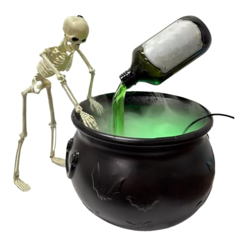Halloween-Dekorationen für den Innenbereich, Kessel, Halloween-Dekor mit magischen schwimmenden Trankflaschen und Diffusor, Skelett-Hexenkessel, Party-Dekoration für gruseligen Vintage-Küchentisch Halloween-Dekorationen für den Innenbereich, Kessel, Halloween-Dekor mit magischen schwimmenden Trankflaschen und Diffusor, Skelett-Hexenkessel, Party-Dekoration für gruseligen Vintage-Küchentisch von Ainiupi