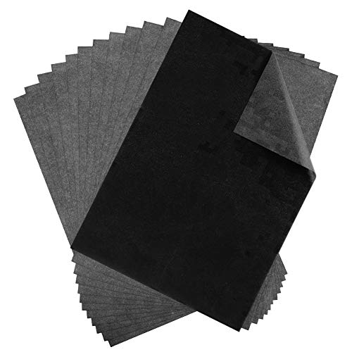100 Blatt schwarzes Kohle-Transferpapier Graphit A4 Transparentpapier für Holz, Papier, Leinwand und andere Kunstoberflächen, Kopierpapier von Ainkou