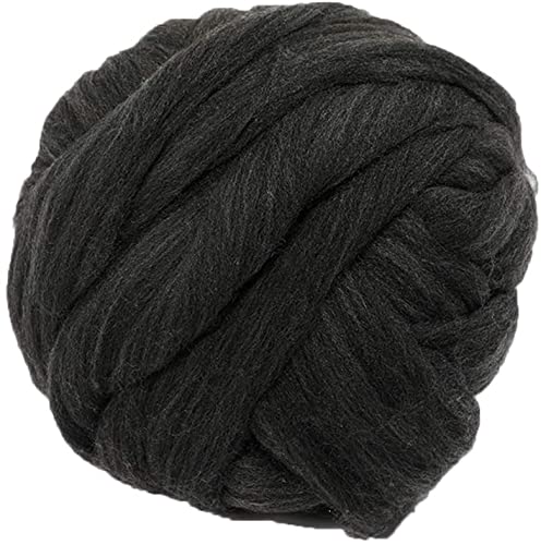 Luxuriöses, dunkelgraues, superweiches, grobes Garn – perfekt für Armstrick- und Roving-Projekte – 250 g/0,55 lbs. Super sperriges und dickes Garn von Aintap