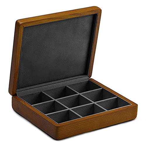 Aioneer Schmuckschatulle Ringvitrine aus Massivholz mit Mikrofaser-Schmuckaufbewahrungsbox Organizer-Ständer Ring-Organizer-Box für die Präsentation von 3 Bestellungen von Aioneer