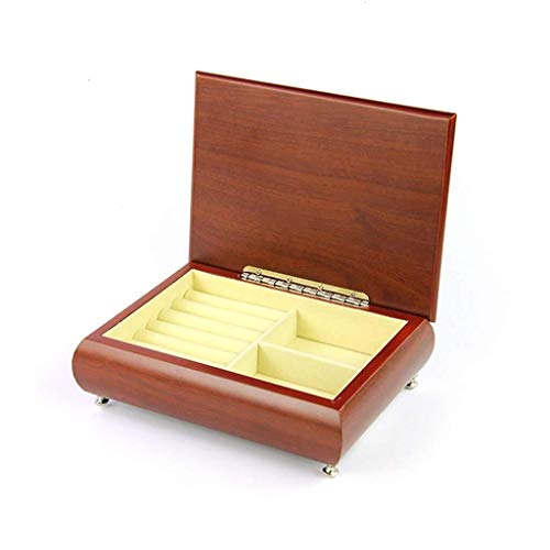 Schmuckschatullen Aufbewahrungsbox für Schmuck aus Holz tragbarer Mini-Schmuck-Organizer für Ohrringe Halsketten und Armbänder Schmuckschatulle für Frauen von Aioneer