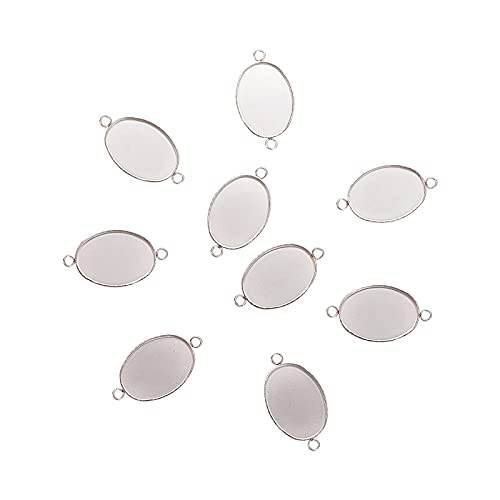 Airssory 10 Stück 18,5 x 13,5 mm Edelstahl Cabochon Anschlusseinstellungen Glatte Kante Lünette Tassen Ovale Rohlinge Basiseinstellung Tablett für DIY Schmuckherstellung Airssory 10 Stück 18,5 x 13,5 mm Edelstahl Cabochon Anschlusseinstellungen Glatte Kante Lünette Tassen Ovale Rohlinge Basiseinstellung Tablett für DIY Schmuckherstellung von Airssory