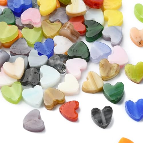 Airssory 100 Stück 17 Farben herzförmige handgefertigte Lampwork-Abstandshalter Perlen Sweet Love Glas lose Perlen für Valentinstag DIY Ohrringe Halskette Armband Schmuck Handwerk Airssory 100 Stück 17 Farben herzförmige handgefertigte Lampwork-Abstandshalter Perlen Sweet Love Glas lose Perlen für Valentinstag DIY Ohrringe Halskette Armband Schmuck Handwerk von Airssory