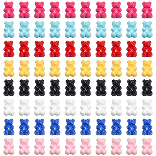 Airssory 120 Stück 8 Farben Blickdicht Acryl Niedlich Kawaii Tier Gummibär Perlen für DIY Schmuckherstellung Armbänder Halskette von Airssory