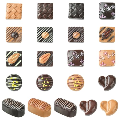 Airssory 42 Stück 21 Stile Imitation Schokolade Harz Ornament Cabochons Dessert Sweet Food Kein Loch Perlen Display für DIY Schmuck Verzierung Handwerk Home Office Schreibtisch Dekor Airssory 42 Stück 21 Stile Imitation Schokolade Harz Ornament Cabochons Dessert Sweet Food Kein Loch Perlen Display für DIY Schmuck Verzierung Handwerk Home Office Schreibtisch Dekor von Airssory
