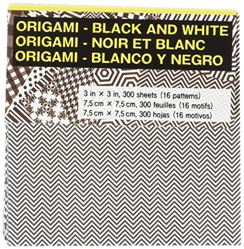 Aitoh Origami Papier 3 Zoll x 3 Zoll 300 Sheets-Black und weiß von Aitoh